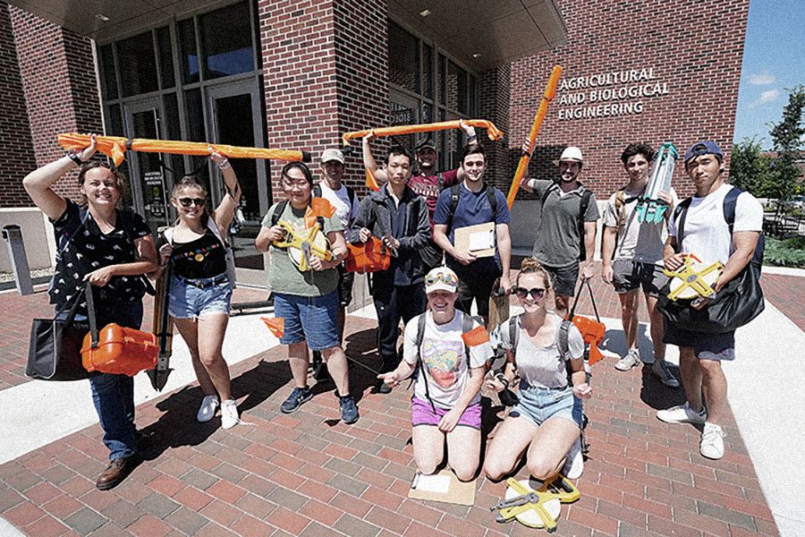 The image shows engineering students