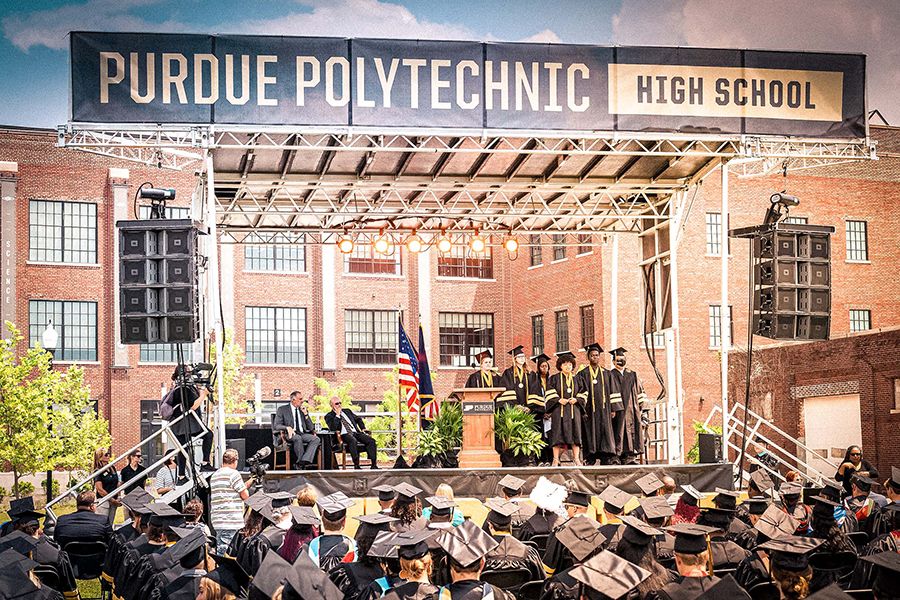 The image shows Purdue Polytechnic High School