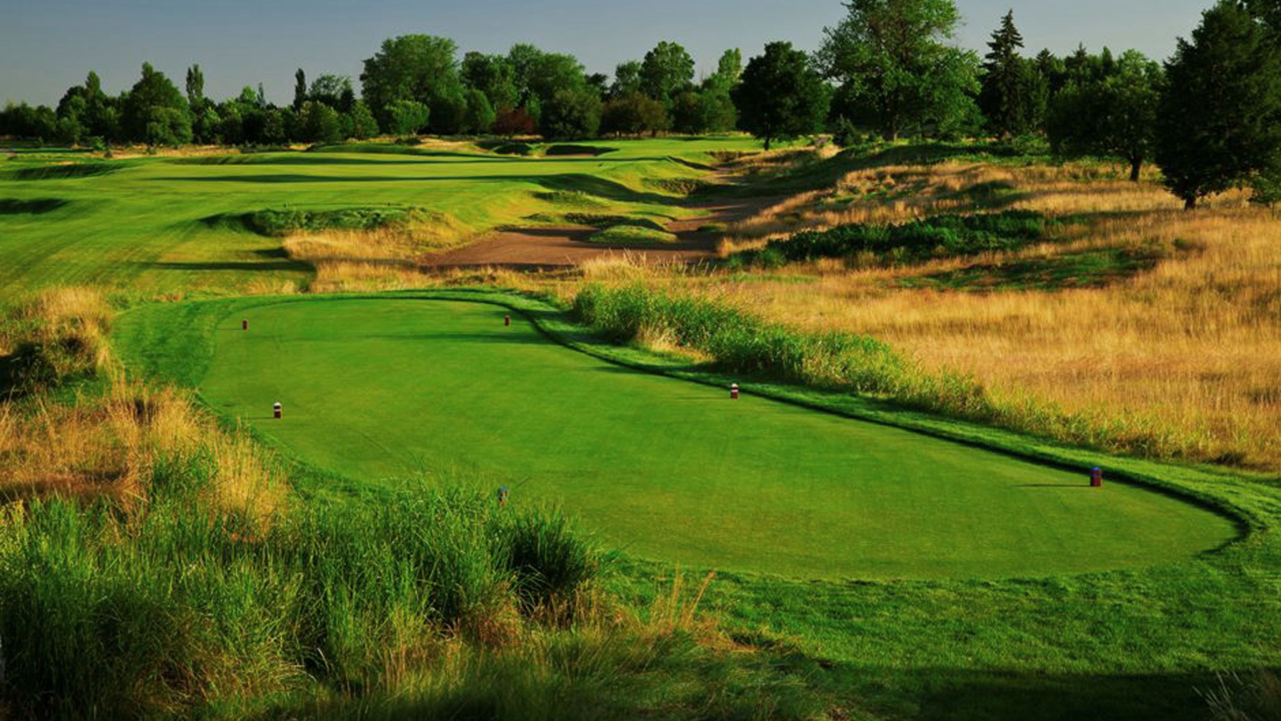 The image shows a golf course