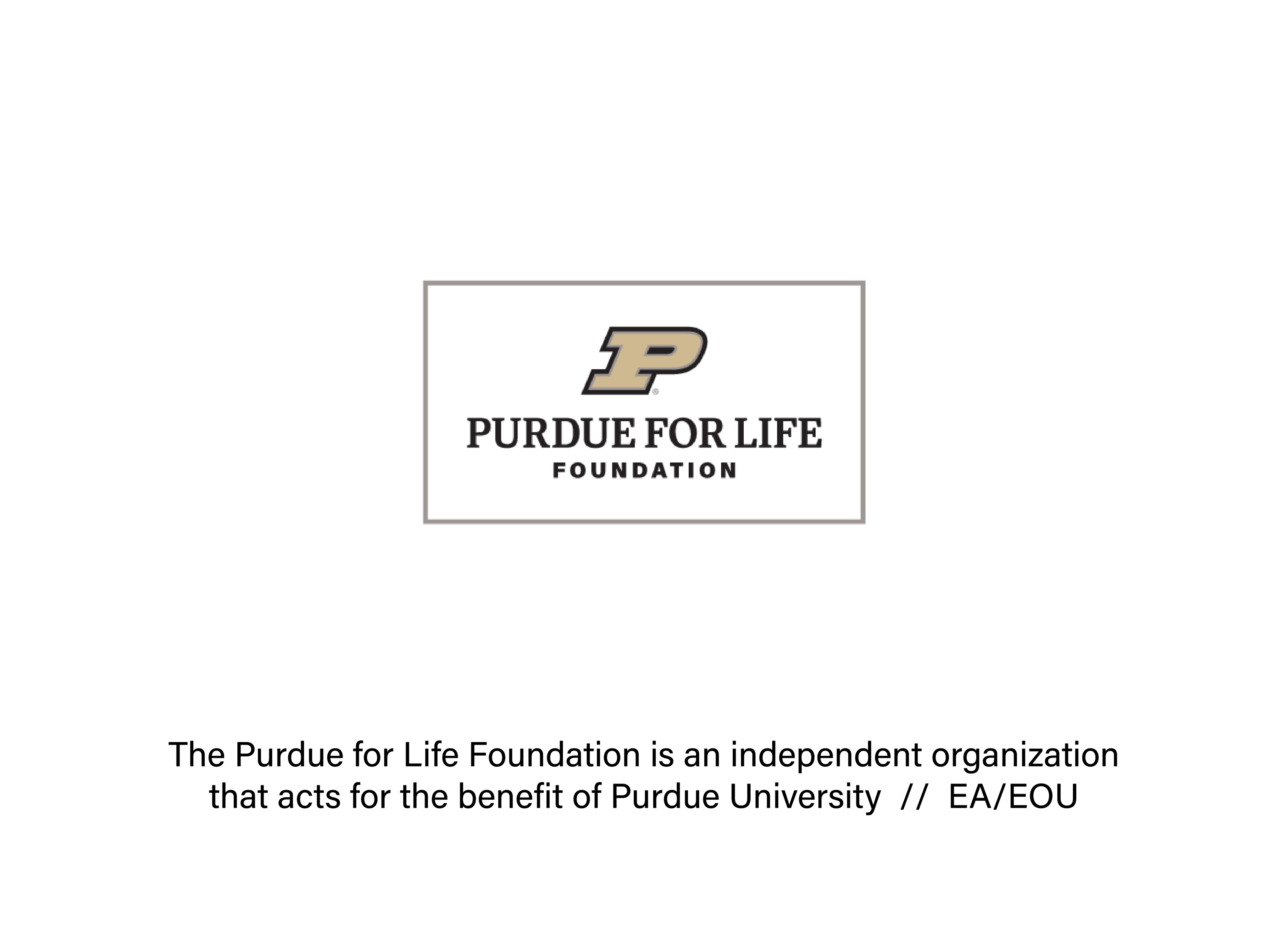 Purdue for Life Foundation logo