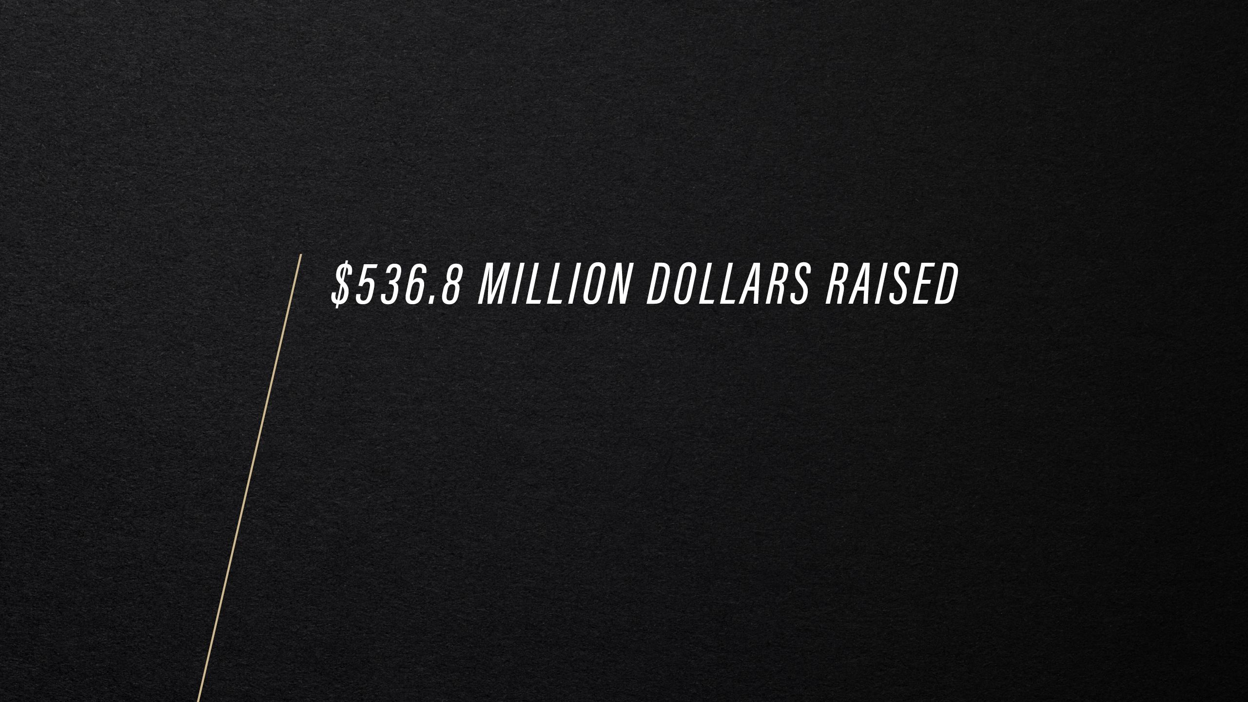 $620.8 million dollars raised
